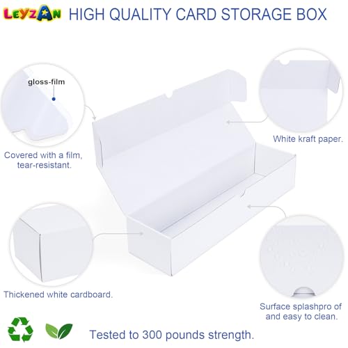 Trading Card Storage Box, 8 Pack - 1000 Count Cardboard Storage Box with dividers & labels for TCG/Magic/Mtg storage and Collection