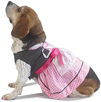 EINSZWEIDOG Oktoberfest German Dirndl Dog Dress Costume, Rosa (M)