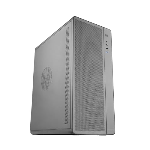 Mars Gaming Tacens AERO, ATX-PC-Gehaeuse, Robuste Metallstruktur mit Frontgitter, 1x Ultraleiser 120mm-Heckluefter, Unterstuetzung fuer bis zu 3 Frontluefter, Gaming-Midi-Tower, USB 3.0, Schwarz