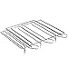 Modern Metal Under Cabinet Wine Glasses Stemware Hanger Storage Holder Rack, Silver-Tone