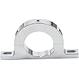 LVOUP Aluminum Universal Steering Billet 2" Steering Column Keyed No Drop Mount for Most Common Fit for GM GMC Chevy Dodge Ford 2" Hole Brushed Underdash Mount River Clamp