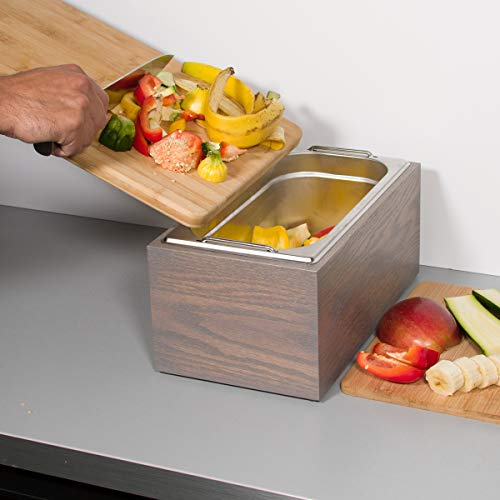 Designer Kitchen Countertop Compost Bin with Dishwasher Safe Easy Carry