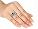 1.39 Carat (ctw) Black Diamond Engagement Ring and Wedding Band Set in 10K White Gold