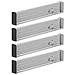 mDesign Expandable Dresser Drawer Organizer, Adjustable Drawer Divider, Foam Ends, Strong Secure Hold, Locks in Place, Separators for Closet, Cabinet Storage, Ligne Collection, 4 Pack, Gray/Black