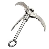 Grappling Hook Folding Survival Claw Multifunctional Stainless Steel Hook for Outdoor Camping Hiking Tree Rock Mountain Climbing (3 Claws)