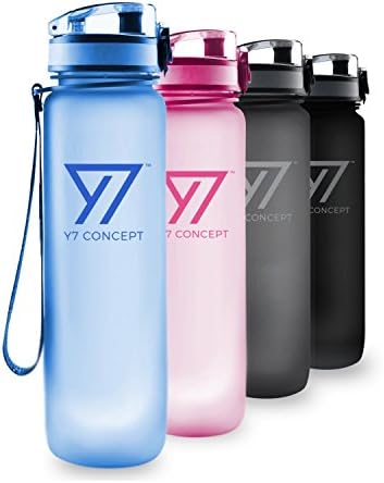 Y7 Concept Sports Water Bottle Eco Friendly BPA Free Plastic 1 Litre, Leak-proof Lid, with Filter
