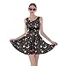 Womens Constellations Dress Starry Night Sky Moon Stars Space Planets Mrs. Frizzle Womens Skater Dress, XS-5XL