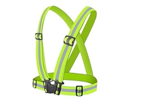 GEMILY Reflective Safety Vest Strip Unisex High Visibility Warning Vests Adjustable Strap for Running Walking Jogging Cycling