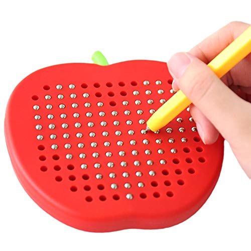 BMAG Magnetic Drawing Tablet, Educational Free Flay Doodle Board Magnatab Toys (red, Small) - Thumbnail 3