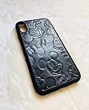 iPhone X/XS Cases Unique Mickey Mouse Case. Comes with a Clear Tempered Glass 9H Hardness High Definition Anti-Scratch Screen Protector - Black