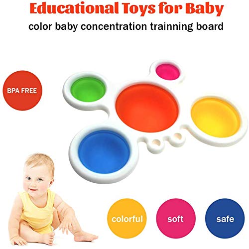 Aqiku 2 Pack Baby Simple Sensory Toys, TikTok Simple Dimple Fidget Toy