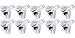 KOR (Pack of 10) MR16/FL - Flood- 12V - MR16 - GU5.3 Bi-Pin Base - Light Bulb with Clear Lens Cover - MR16 (35)