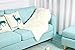 BUZIO Luxurious Soft Faux Sheepskin Rug Super Fluffy Silky Carpet for Bedroom Floor Sofa Chair Armchair or Couch, Ivory White, 24 x 36 Inches