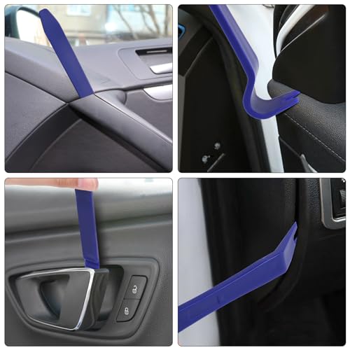 AiQInu 5-Piece Car Trim Removal Tool, Car Trim Removal Tool, Plastic Car Removal Kit for Car Radio Audio Interior Trim Dash Dashboard (Blue)