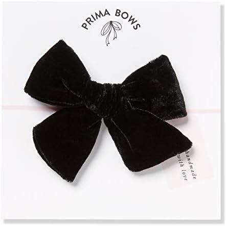 Handmade Velvet Fabric Bows For Girls, For Newborns Through Toddlers (1 Size Fits All) - Prima Bows