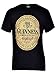 Guinness Distressed English Label T-Shirt, X-Large - Cotton Black Graphic Short Sleeve