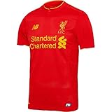 New Balance Men's Liverpool Home Soccer Jersey 2016/17 (Red) (Red, Gold, X-Large)