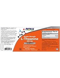 Now Foods L-Theanine Veg Cápsulas, 200 mg – 120 ct, 733739001481, 120, 1, 1