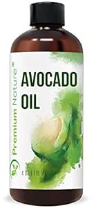 Premium Nature Avocado Oil for Skin - Avocado Oil for Hair Growth - Pure Organic Avocado Oil - Avacado Oil - Natural and Gentle Avocado Oil for Face Body Oil Hydrating Carrier Oil 4oz