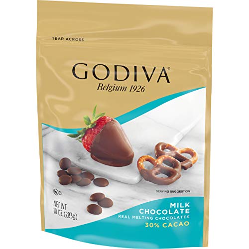 Godiva Milk Chocolate Premium Baking Chocolate Wafers, 10 oz - Thumbnail 6