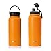 NAVIGATE 32oz Wide Mouth Stainless Steel Water Bottle With Bonus Lid, Double Walled Vacuum Insulated Travel Sports Flask Thermos |Keep Drink Stay Cold & Hot,BPA Free, Leak Proof