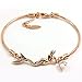 FC JORY Rose & Rhodium Plated Mermaid Jewelry Charm Bangle Bracelet