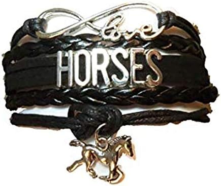Elecro Buy Online Horses Leather Bracelet Lovers for Mom,Girls,Boys, Men,Women & Kids,Gifts Wrapped Friendship Luxury Charm Infinity Love Sports Bracelet
