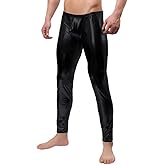 Gaoin Men's Metallic Shiny Wet Look Leggings Pants