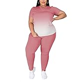 PINSV Plus Size Outfits For Women 2 Piece Sets 1x-5x