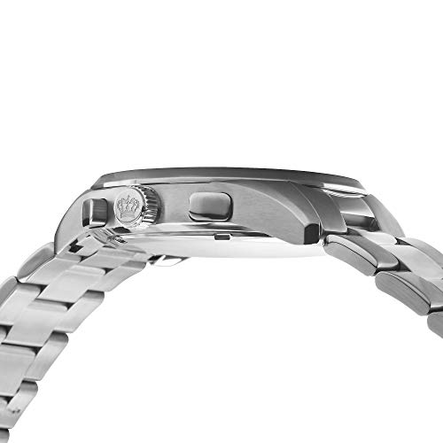 LOUIS-XVI-Herren-Armbanduhr-Varennes-Stahlband-Silber-Schwarz-Chronograph-Analog-Quarz-Edelstahl-915