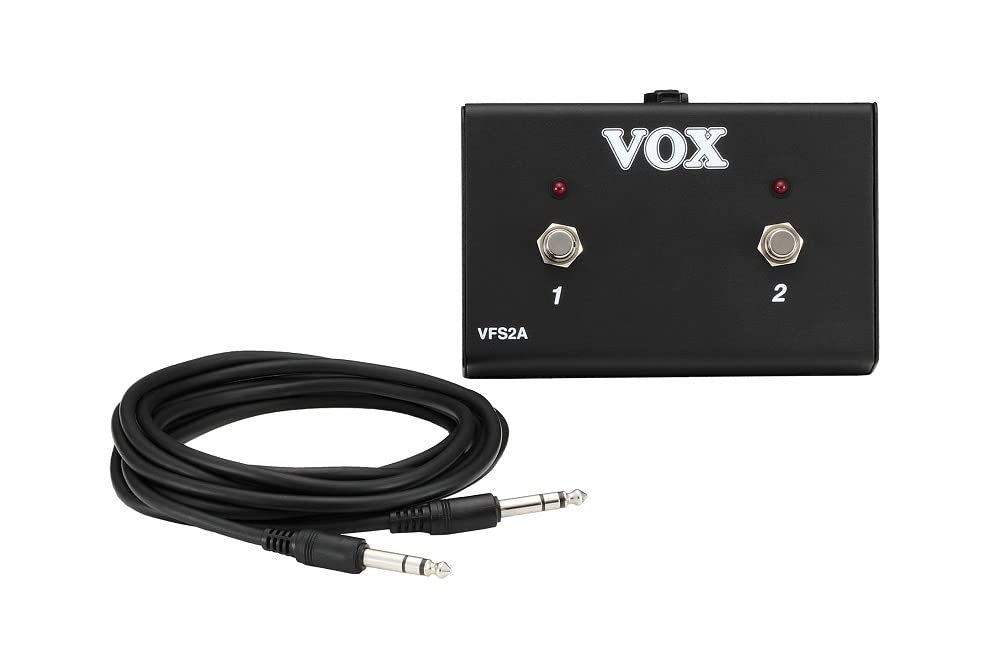 Vox - VFS2A - 2-Channel Foot Switch with LEDs Compatible with - AC30/15 Custom, AC30/15VR, AV60/30 and all Night Train G2 - includes TRS Jack Cable