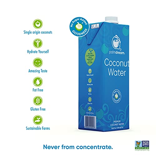 Palmdream Coconut Water No Sugar Added Premium Coconut Water Non