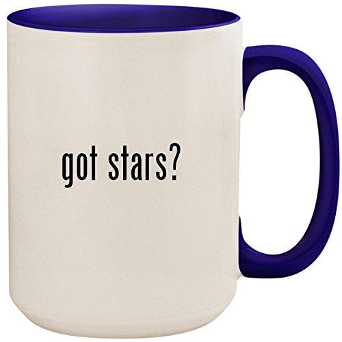 got stars? - 15oz Ceramic Colored Inside and Handle Coffee Mug Cup, Deep Purple