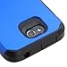 ZTE Maven Case, ZTE Overture 2 Case, ZTE Fanfare Case, Luxca (Tm) Hybrid Heavy Duty Rugged Impact Advanced Armor Soft Silicone Cover Hard Snap On Astronoot Case (Blue)