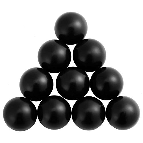 FTVOGUE 10pcs Bakelite Round Ball Knobs Universal Lathe Tractor Machine Plastic Ball Knob Black/Red Handle(AM8*25-Black)