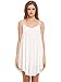 Romwe Women's Summer Spaghetti Strap Sundress Sleeveless Beach Slip DressWhite M