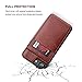KIHUWEY for iPhone 7/8 Plus Case Wallet with Credit Card Holder, Premium Leather Magnetic Clasp Kickstand Heavy Duty Protective Cover for iPhone 7/8 Plus 5.5 Inch(Brown)