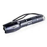 Emarth 800 Lumen Mini Handheld Flashlight, 5 Modes Zoomable Focus T6 LED Light Lamp, for Outdoor/ Indoor/ Camping/ Hiking/ Emergency (Batteries Not Included)