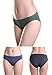 Wealurre Cotton Women's Breathable Panties Seamless Comfort Underwear (3128M, Line Purple)