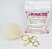 Key Chain Accessories for Women - Ivory Faux Fur Ball Charm and Artificial Pearl with Key Ring