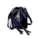 Women Bag, Gillberry New Handbag Shoulder Tassel Messenger Bag Purse Satchel (Black)