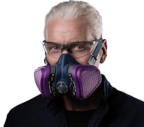 GVS SPR467 Elipse OV-P100 Dust and Organic Vapour Half Mask Respirator with Replaceable and Reusable Filters Included