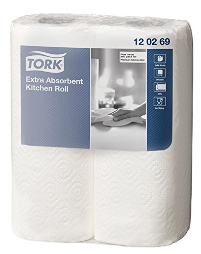 Tork Extra Absorbent Kitchen Roll - paper towels (24-pack), White, 1 roll (Pack of 24)