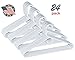 USA Made Super Heavy Duty White Plastic Hangers Pack of 24 Clothes Hangers with Hook for Scarves, Belts, Straps - Clothing, Suit, and Coat Hangers for Everyday Use