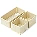 Set of 3 Drawer Organizer - EZOWare Closet / Dresser / Nursery Storage Drawer Container Bins Basket for Bras, Socks, Underwear, Tie, Scarves, Gloves, School Supplies, Diapers, and more