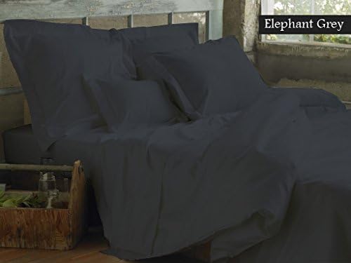 New York Rainbow Egyptian Cotton, Italian Finish Egyptian Cotton Bed Sheet Set from Comes with 21 Inches Deep Pocket, Enhance Your Sleeping Experience Now (Queen,Elephant Grey)