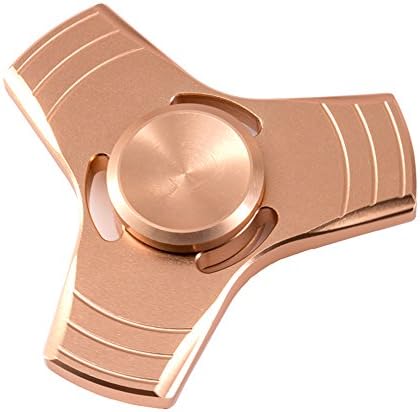 GENAI Tri Fidget Hand Spinner - Ultra Fast Bearings - Finger Toy, Great Gift Smooth Surface Finish Ultra Durable Hand spinner for Adult and Children (Gold3)