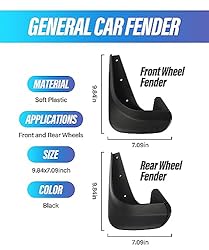 ESEWALAS 4PCS Mud Flaps,No Drilling Mudguards
