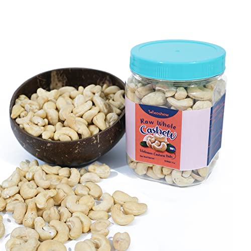 WICOSHEW RAW WHOLE CASHEWS, 14/28/43,5 OZ, HEALTHY SNACKS, 100% NATURAL, ORGANIC CASHEWS BULK, SIZE S (14 OUNCE)