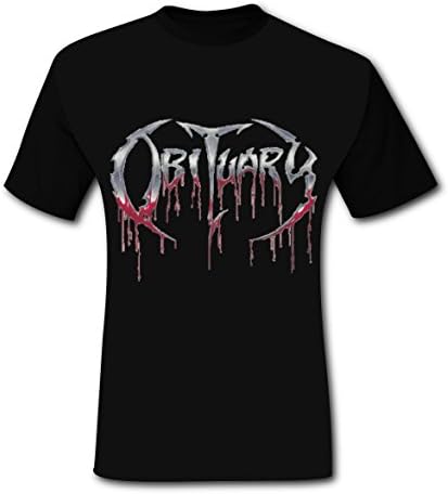 Fashion Obituary_bloody Logo Men's Short Sleeve Leisure Style T-Shirt XXL
